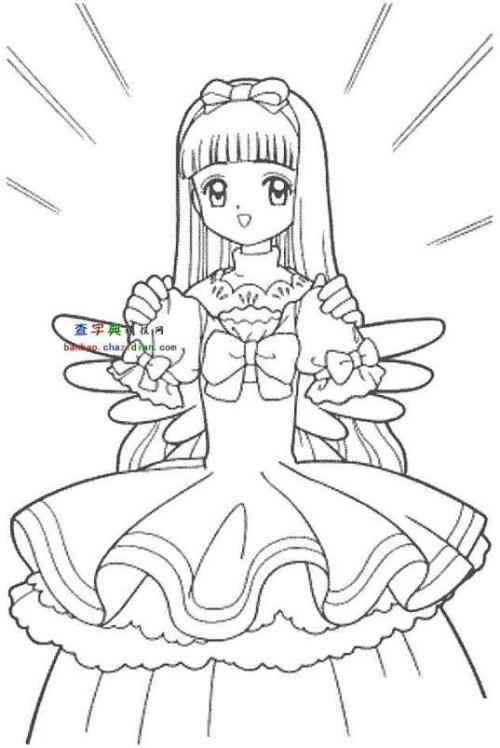 萌少女简笔画图片步骤（美少女简笔画步骤简单）(9)