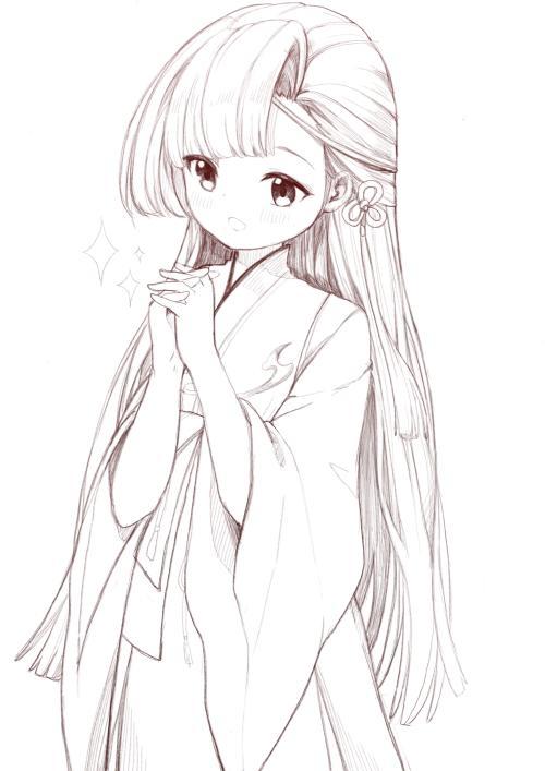 萌少女简笔画图片步骤（美少女简笔画步骤简单）(10)