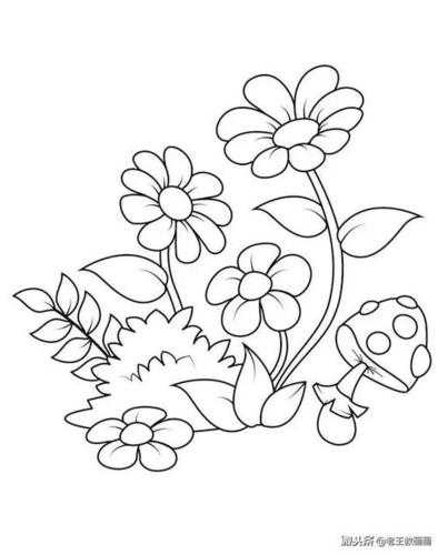 刺绣简笔画简单（刺绣简笔画图形创意）(3)