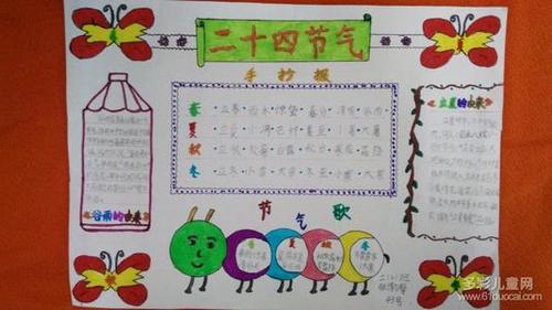 小学生春季节气主题手抄报（24节气春天手抄报）(1)