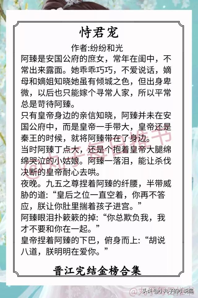 晋江十大经典小说言情（强推晋江完结金榜）(4)