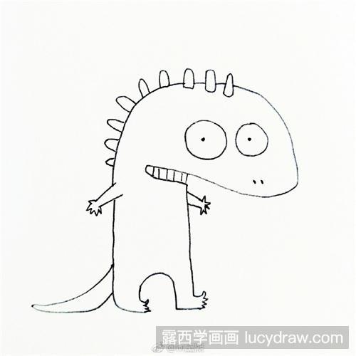 暗夜青牙怪兽的简笔画（嫦娥身边的兔子的简笔画）(1)