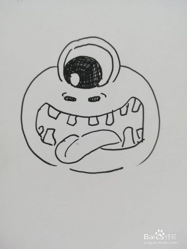 暗夜青牙怪兽的简笔画（嫦娥身边的兔子的简笔画）(6)