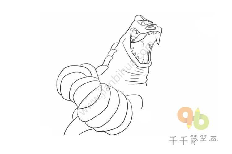 暗夜青牙怪兽的简笔画（嫦娥身边的兔子的简笔画）(9)