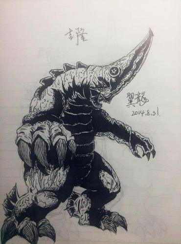暗夜青牙怪兽的简笔画（嫦娥身边的兔子的简笔画）(10)
