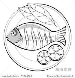 筷子和鱼的简笔画（一盘子鱼的简笔画）(2)