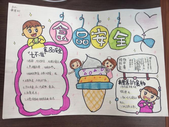 找一些食品安全类的手抄报（关于食品安全的手抄报漂亮）(3)