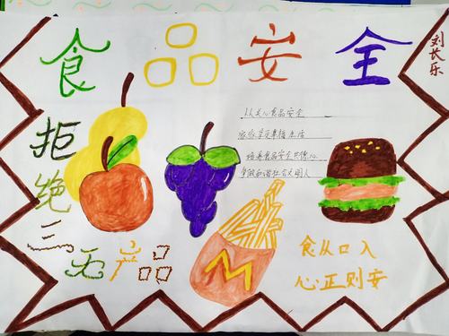 找一些食品安全类的手抄报（关于食品安全的手抄报漂亮）(4)