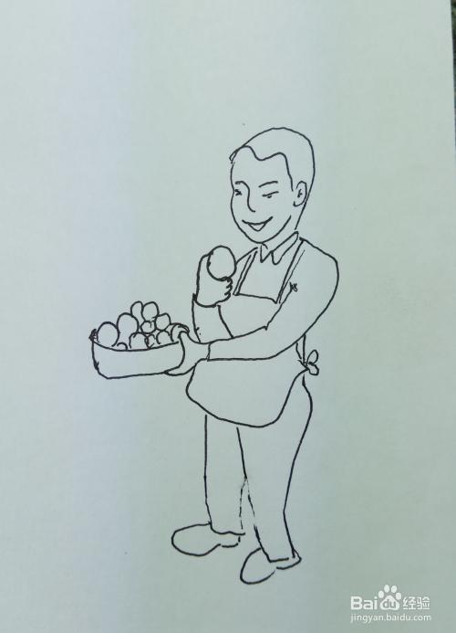 爷爷做水果的简笔画（夏天的水果简笔画简单）(3)