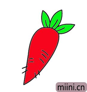 萝卜的画法简笔画幼儿园（幼儿园画黄瓜简笔画）(4)
