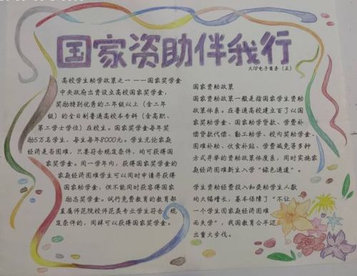 国家助学政策手抄报（助学政策手抄报图片）(2)