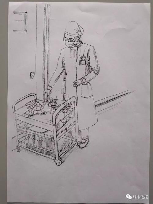 医务人员想回家简笔画（给医务人员送温暖简笔画）(8)