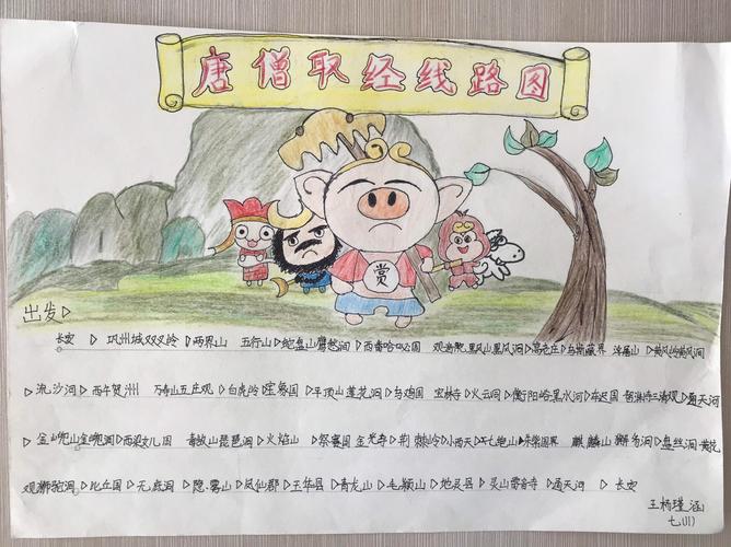 西游记一到二十三回手抄报（西游记36到42回手抄报）(1)