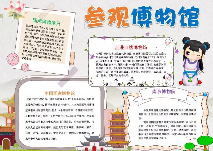 参观湛江市博物馆手抄报（参观科技馆博物馆手抄报图片大全）(6)