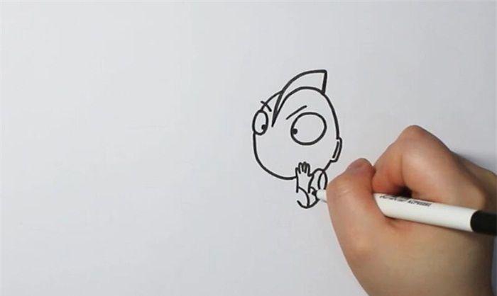 播放奥特曼打小怪兽简笔画（奥特曼战斗小怪兽简笔画）(3)